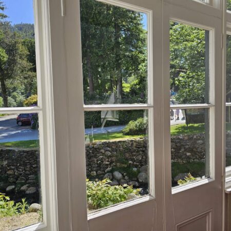 Residents lounge view to Monastic City