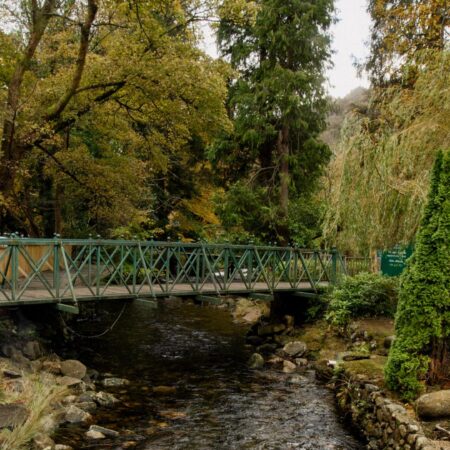 Bridge crossing the Glendasan River at Glendalough Hotel