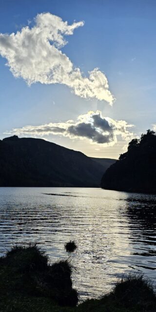 Glendalough Upper Lake at dusk