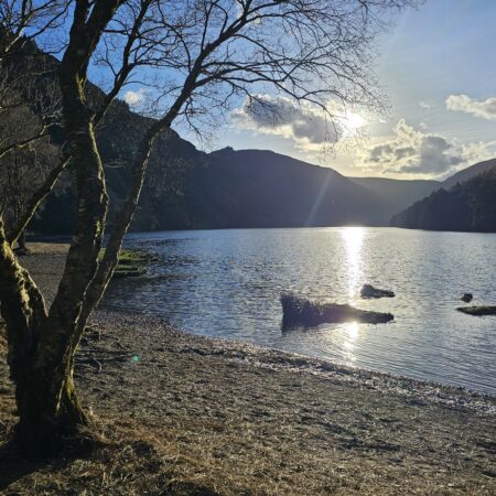 The upper lake at Glendalough a short walk from Glendalough Hotel